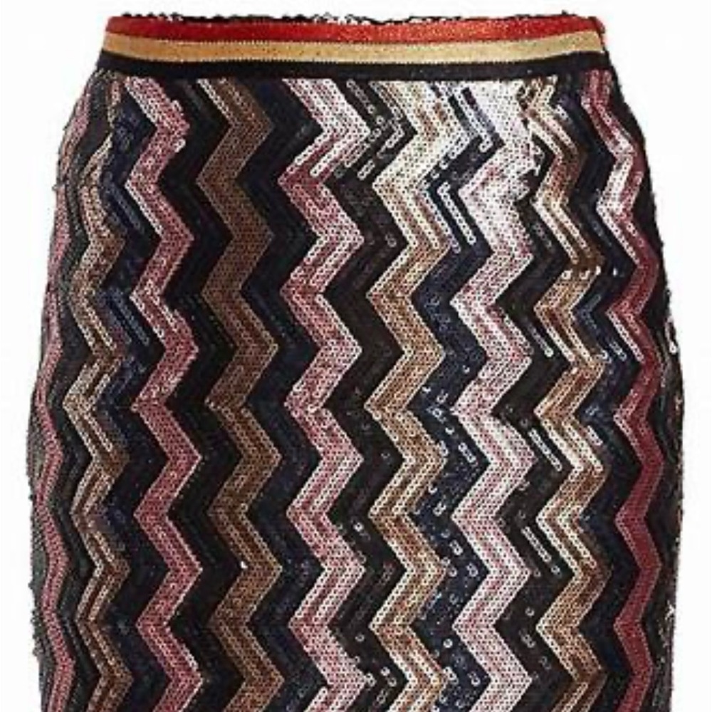 Le Superbe Sundowner’s Sequin pencil Skirt size 8 metallic special occasion